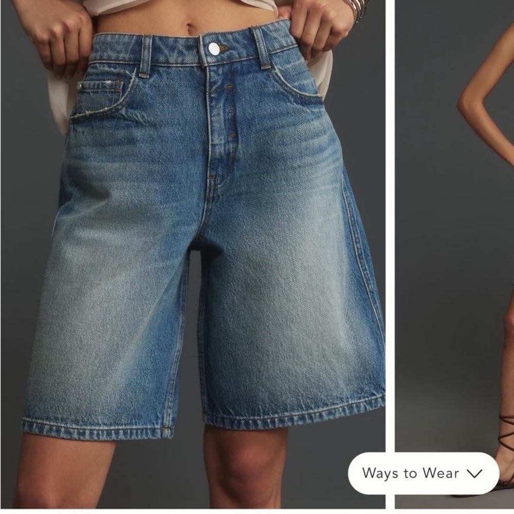 Pilcro Anthropologie classic Bermuda shorts dark denim